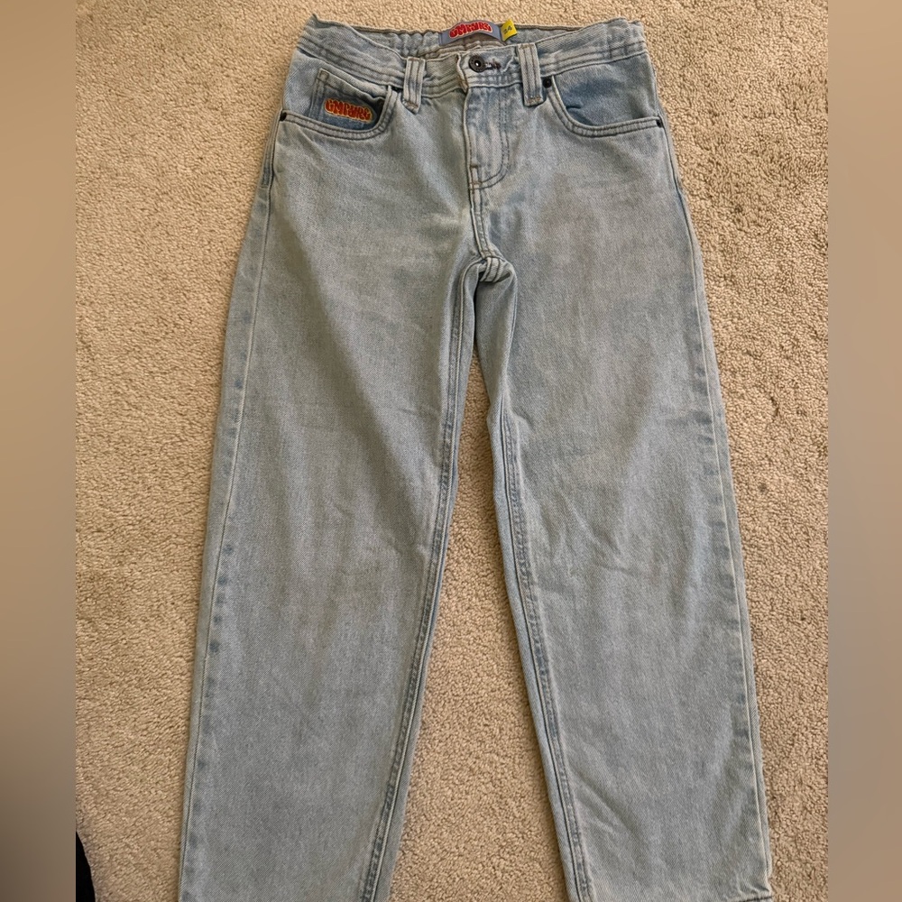 Empyre youth adjustable waistband light wash denim jeans size 24